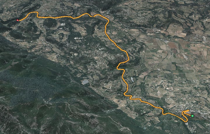 3D relief of the Luberon vineyards